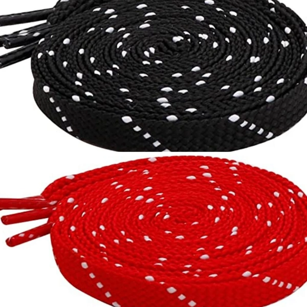 Grah Sangrah  GRAH SANGRAH® (2 Pair (1 Pair Per Single Color) Flat Shoelaces for Athletic Casual, Running, Sports Shoes Double Color Twill - 120 Cm