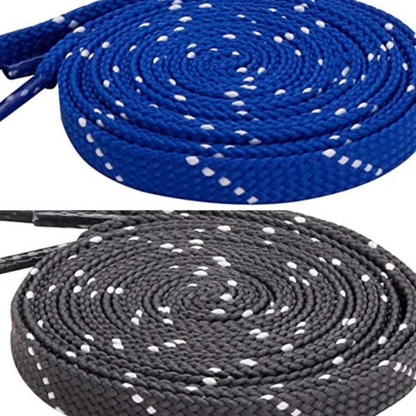 Grah Sangrah  GRAH SANGRAH® (2 Pair (1 Pair Per Single Color) Flat Shoelaces for Athletic Casual, Running, Sports Shoes Double Color Twill - 120 Cm