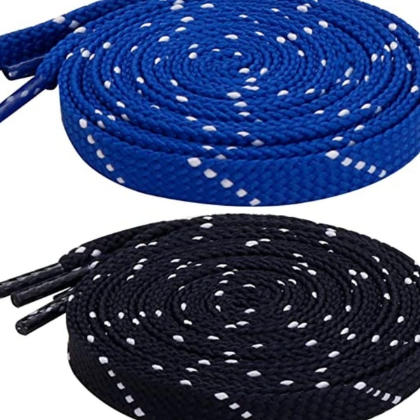 Grah Sangrah  GRAH SANGRAH® (2 Pair (1 Pair Per Single Color) Flat Shoelaces for Athletic Casual, Running, Sports Shoes Double Color Twill - 120 Cm
