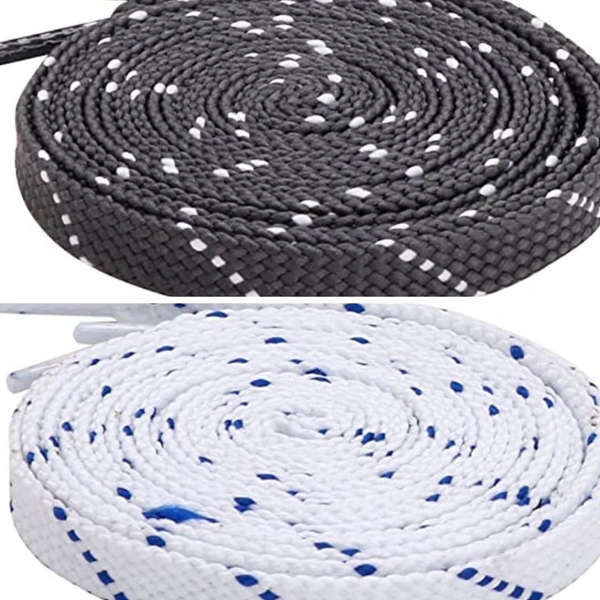 Grah Sangrah  GRAH SANGRAH® (2 Pair (1 Pair Per Single Color) Flat Shoelaces for Athletic Casual, Running, Sports Shoes Double Color Twill - 120 Cm