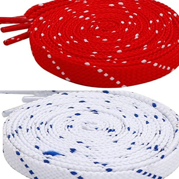 Grah Sangrah  GRAH SANGRAH® (2 Pair (1 Pair Per Single Color) Flat Shoelaces for Athletic Casual, Running, Sports Shoes Double Color Twill - 120 Cm