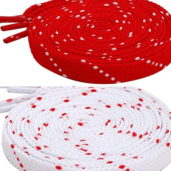 Grah Sangrah  GRAH SANGRAH® (2 Pair (1 Pair Per Single Color) Flat Shoelaces for Athletic Casual, Running, Sports Shoes Double Color Twill - 120 Cm