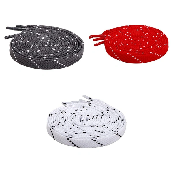Grah Sangrah  GRAH SANGRAH® 3 Pair (1 Pair Per Single Color) Flat Unisex Shoelaces for GYM, Sport, Running Casual Dots Colorful Twill Shoelaces - 120 Cm
