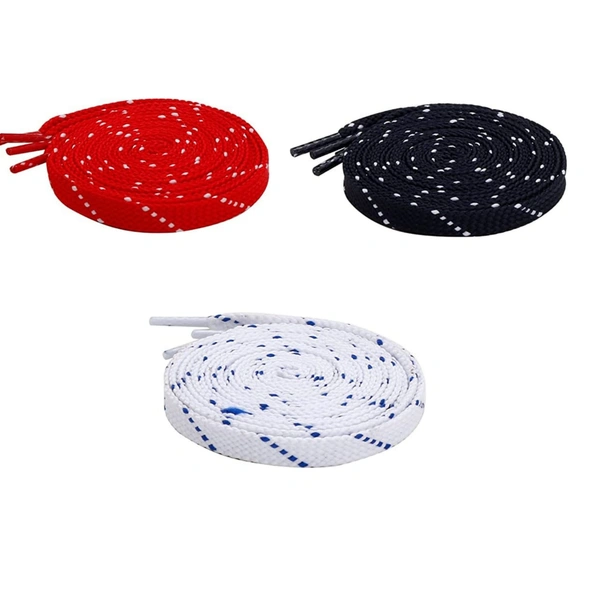 Grah Sangrah  GRAH SANGRAH® 3 Pair (1 Pair Per Single Color) Flat Unisex Shoelaces for GYM, Sport, Running Casual Dots Colorful Twill Shoelaces - 120 Cm