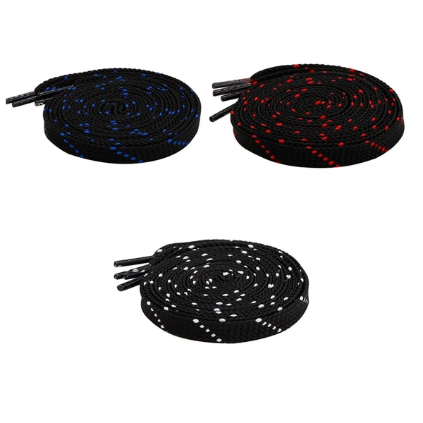 Grah Sangrah  GRAH SANGRAH® 3 Pair (1 Pair Per Single Color) Flat Unisex Shoelaces for GYM, Sport, Running Casual Dots Colorful Twill Shoelaces - 120 Cm