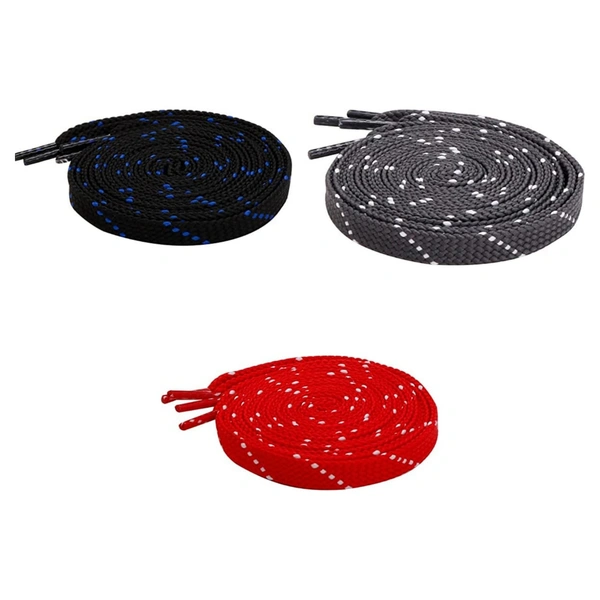 Grah Sangrah  GRAH SANGRAH® 3 Pair (1 Pair Per Single Color) Flat Unisex Shoelaces for GYM, Sport, Running Casual Dots Colorful Twill Shoelaces - 120 Cm