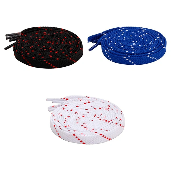 Grah Sangrah  GRAH SANGRAH® 3 Pair (1 Pair Per Single Color) Flat Unisex Shoelaces for GYM, Sport, Running Casual Dots Colorful Twill Shoelaces - 120 Cm