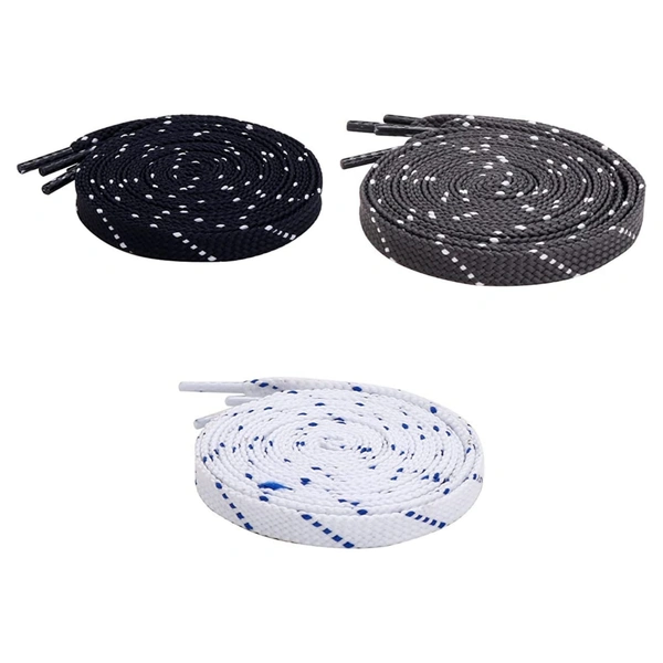 Grah Sangrah  GRAH SANGRAH® 3 Pair (1 Pair Per Single Color) Flat Unisex Shoelaces for GYM, Sport, Running Casual Dots Colorful Twill Shoelaces - 120 Cm