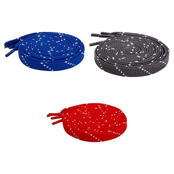 Grah Sangrah  GRAH SANGRAH® 3 Pair (1 Pair Per Single Color) Flat Unisex Shoelaces for GYM, Sport, Running Casual Dots Colorful Twill Shoelaces - 120 Cm