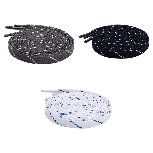 Grah Sangrah  GRAH SANGRAH® 3 Pair (1 Pair Per Single Color) Flat Unisex Shoelaces for GYM, Sport, Running Casual Dots Colorful Twill Shoelaces - 120 Cm