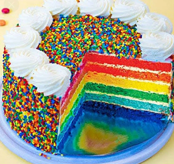 Rainbow Cake - Half