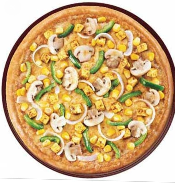Super Deluxe Veggie - Medium, Onion Capsicum Golden Cron Jalapeno Black Olive Paneer Baby Cron
