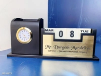 Catalog Name: *Pen stand*🔹Product ; Pen stand 4.0 Scope of name / Designation engraved🔹Comes with calendar date cubes , Organise pens , cards , mobile phone and stationary 🔹Material - Black MDFSize : 4*8 Inches🔹Dispatched on 3rd working day post payment*Price: ₹800 _*Free Shipping! _(good quality items, at wholesale prices) -    Black 