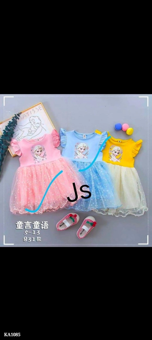 pricess dress..🎉🎉🎉*Beautiful worked princess frock 6 mnths to 3 yrsReady to dispatchMarked one avlpremium clothingreturn available in case of any diffectparcel opening video  - 1 Year , 1 Years 