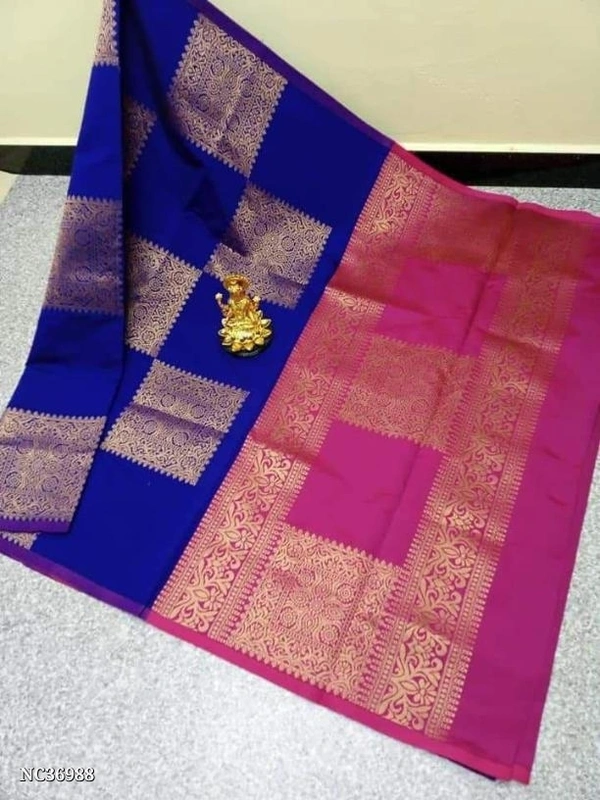FABRIC : SOFT LICHI SILK CLOTH.*Kpr*DESIGN : BEAUTIFUL RICH PALLU & JACQUARD WORK ON ALL OVER THE SAREE.⬅️* - Multicolored , FreeSize 