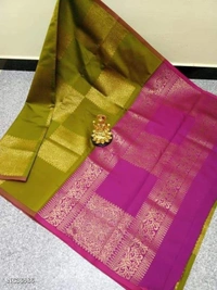FABRIC : SOFT LICHI SILK CLOTH.*Kpr*DESIGN : BEAUTIFUL RICH PALLU & JACQUARD WORK ON ALL OVER THE SAREE.⬅️* - Multicolored , FreeSize 