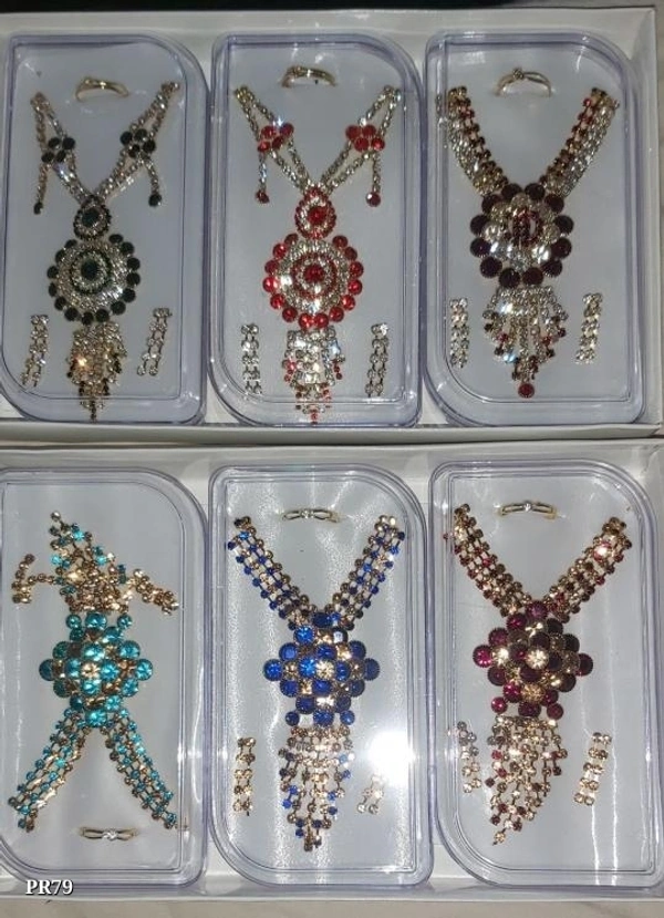 select any one jwellery sett with earing pair free* - Multicolored , Free Size