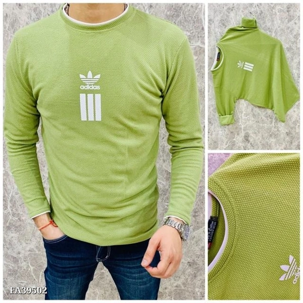 Tshirts**ADIDAS  ULTIMATE ARTICLE*😍*POPCORN FULL SLEEVE TSHIRT☺**CUSTOMER FULLY SATISFACTION😍👌**SHIRT - S(36)                M(38)                 L(40)                Xl(42)(All size standard)*COLOUR - 4**PRICE-300FREE SHIPING.*❤️🤝🏻❤️🥳*NO COLOUR FADE NO SHRINKAGE*😍Note- *best off personal use* - XL 