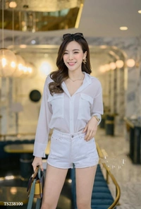 Elise Beautiful Shirt* ❤️**Fabric* - Soft Georgette *Size* - Free size fits till 36 Bust*Length* - 24*😎 Excellent Quality 😎* - Free Size Up To 36