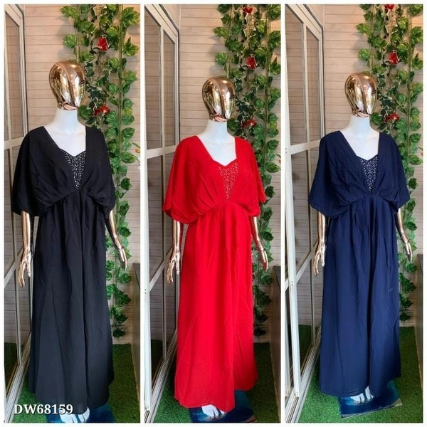 STYLISH PONCHO ♐*🔥new articalfront workponcho stylelong one piece5 Shade'ssize - 34 to 36 bust free length - 54price -  - Multicolored, 34