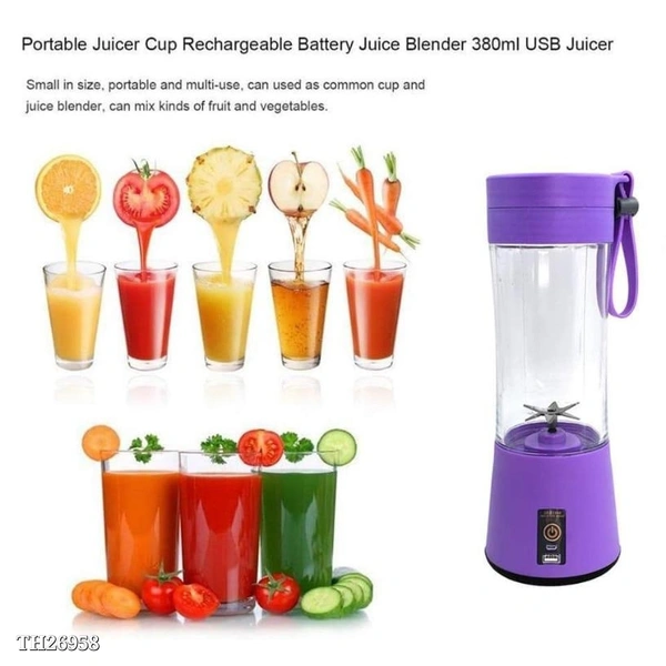 blade Juicer Usb 6 blade Juicer* 🔥**Usb 6 blade Juicer* 🔥◼️ 6 stainless blades◼️ Powerfull motor◼️ Rechargeable◼️ Portable design - Multicolored