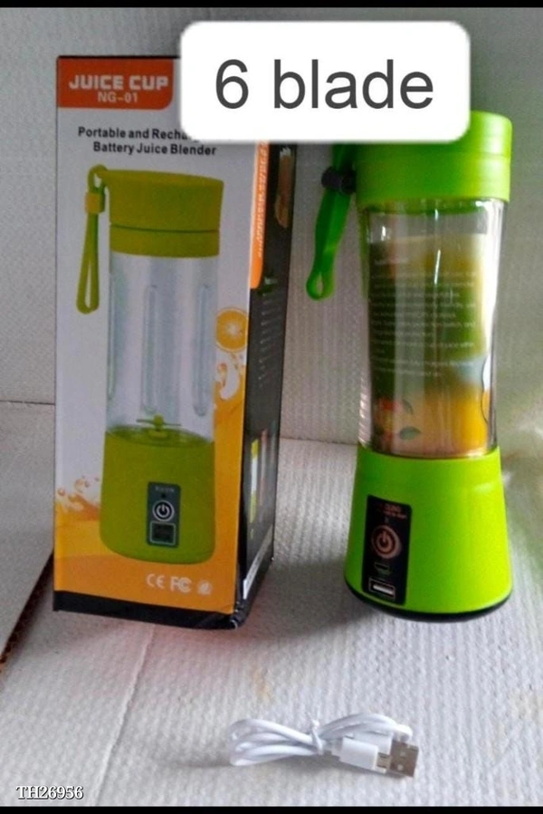 blade Juicer Usb 6 blade Juicer* 🔥**Usb 6 blade Juicer* 🔥◼️ 6 stainless blades◼️ Powerfull motor◼️ Rechargeable◼️ Portable design - Multicolored