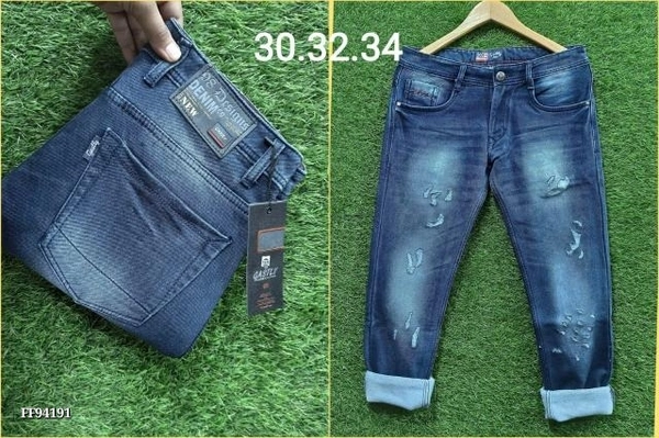 FUNKY __FUNKY/ SCRATCH/RIPPED/TONE JEANS: Brand First Copy Jeans***__FUNKY/ SCRATCH/RIPPED/TONE JEANS🔥__* - Multicolored, 30