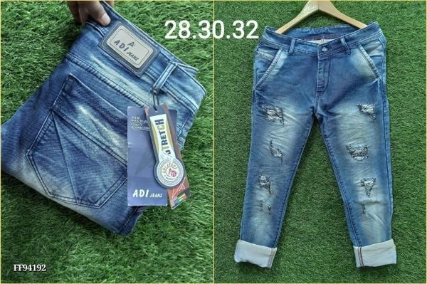 FUNKY __FUNKY/ SCRATCH/RIPPED/TONE JEANS: Brand First Copy Jeans***__FUNKY/ SCRATCH/RIPPED/TONE JEANS🔥__* - Multicolored, 30
