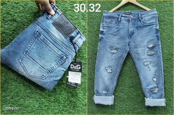 FUNKY __FUNKY/ SCRATCH/RIPPED/TONE JEANS: Brand First Copy Jeans***__FUNKY/ SCRATCH/RIPPED/TONE JEANS🔥__* - Multicolored, 30