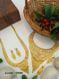 Necklace Brand  One Gram Gold Jwellery Combo*One Gram Gold Jwellery Combo 