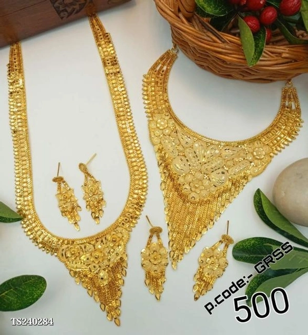 Necklace Brand  One Gram Gold Jwellery Combo*One Gram Gold Jwellery Combo 