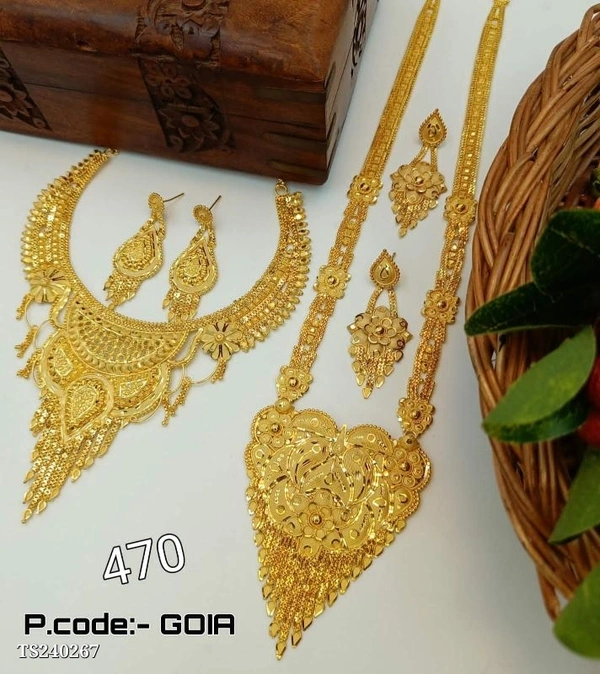 Necklace Brand  One Gram Gold Jwellery Combo*One Gram Gold Jwellery 
