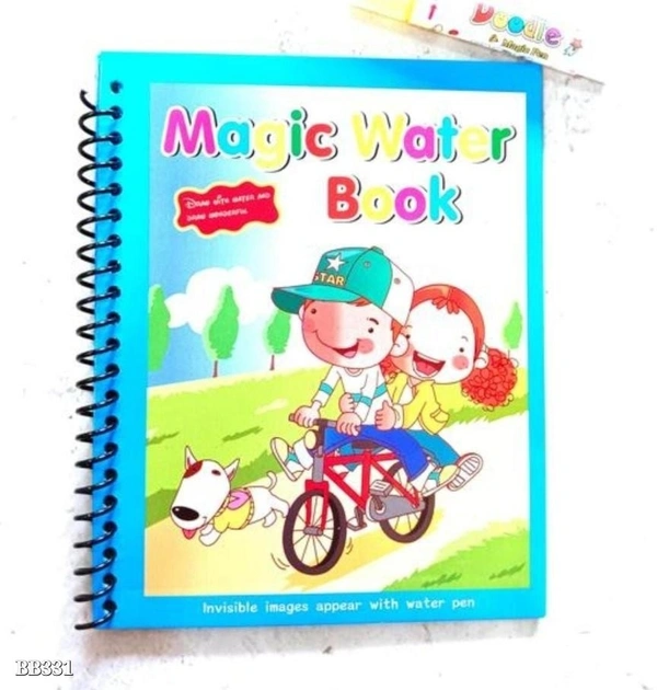 Magic Book  BBM Kid's Magic Water Coloring Books set of 2*Chunky-Size Water Pen for Kids - Random Design (2 Book )
