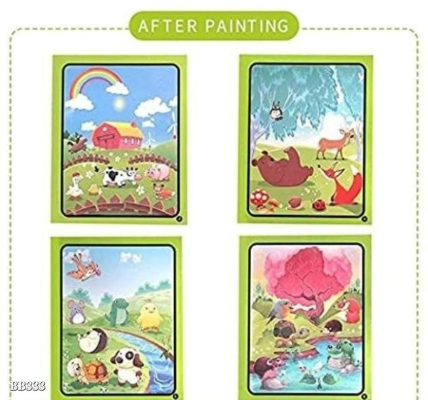 Magic Book  BBM Kid's Magic Water Coloring Books set of 2*Chunky-Size Water Pen for Kids - Random Design (2 Book )