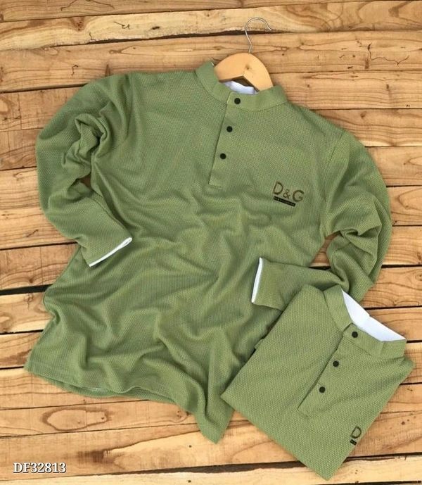 Ban Collar  Full Sleeve**Premium Quality D & G Ban Collar T-shirt Article*😍😍😍😍😍😍😍*BRAND:- D & G*         *Ban Collar Tshirt*    *Premium Quality* - multicolored, L