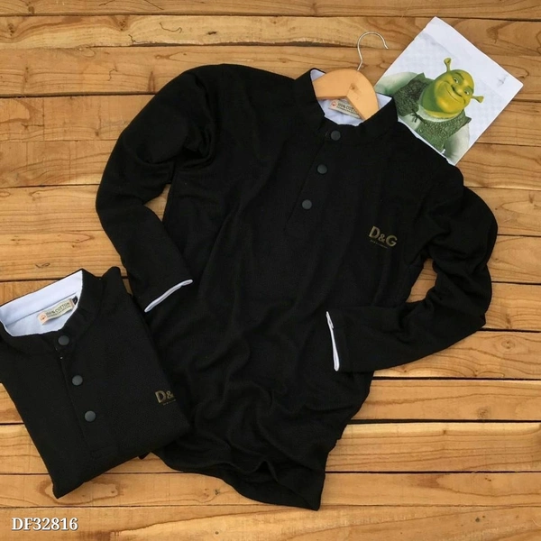 Ban Collar  Full Sleeve**Premium Quality D & G Ban Collar T-shirt Article*😍😍😍😍😍😍😍*BRAND:- D & G*         *Ban Collar Tshirt*    *Premium Quality* - multicolored, XXL