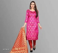 Jacquard  Cash On Delivery Available**Sale Sale Sale Sale Sale**Festive Wear Jacquard Unstitched Dress Material* - multicolored, Free Size