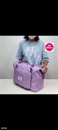*foldable travel bag with front pocket* - multicolored