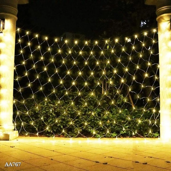 Net Curtain Light**Net curtain light. 240 led bulbus. Height 7 ft. Length 10 ft. Plug in. Extension point. 8 changeable modes.* - multicolored