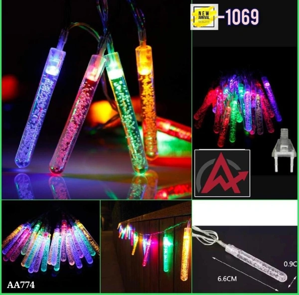 Water Bubble Light**Water Bubble LED String Lights, 🔌plug Operated, 7.3ft 20 LEDs, RGB Fairy Light, Indoor Patio Party  Decoration*No Warranty / Replacement ON Electric Products l