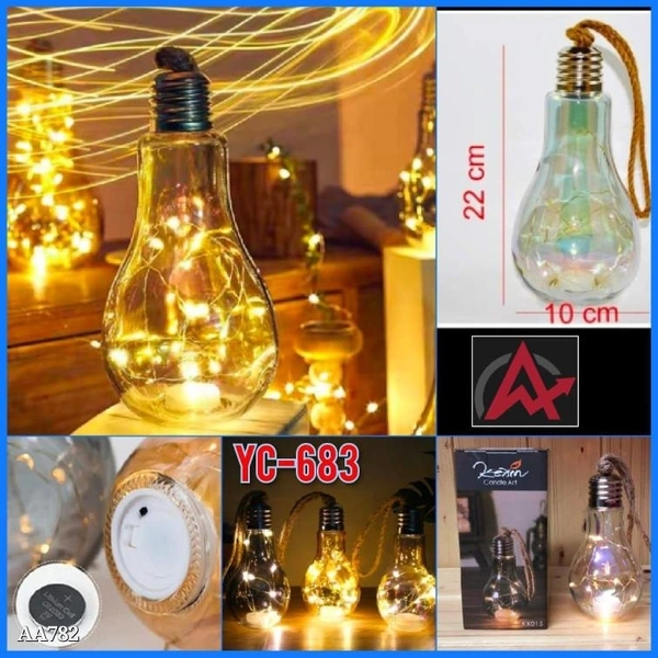 Hanging Bulb**Hanging Fairy Bulb Decorative Battery Operated Rope Hanging Bulb with LED Fairy Lights for Indoor Wall Bedroom 1picNo Warranty / Replacement ON Electric Products l