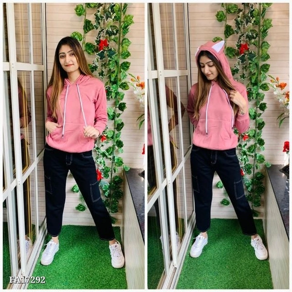 Hoodies  New Arrival Hoodies*🔥new articalplain heavy qltyhoodies3 shadessize - 32 bustlength - 23 - multicolored, Bust Size-32 -Length- 23