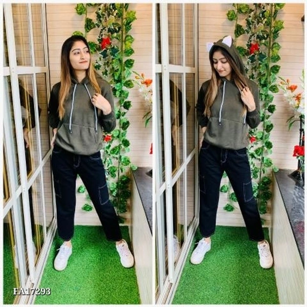Hoodies  New Arrival Hoodies*🔥new articalplain heavy qltyhoodies3 shadessize - 32 bustlength - 23 - multicolored, Bust Size-32 -Length- 23