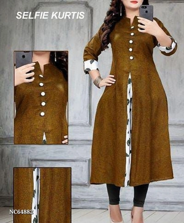 Kurta  Slit Cotton Solid Design Kurtis**Slit Cotton Solid Designer Kurtis* - multicolored, L-40 Inches