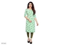 Causal Printed Western Kurtis  - multicolored, S