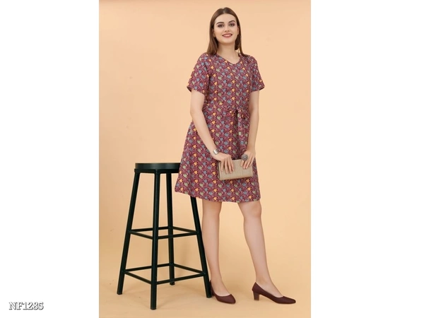 Causal Western Dress  - multicolored, M