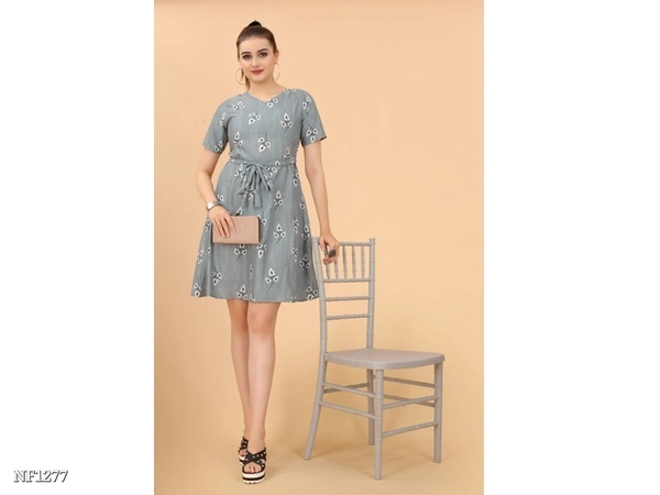 Causal Western Dress  - multicolored, M