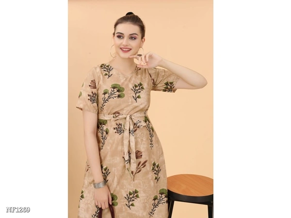 Causal Western Dress  - multicolored, L