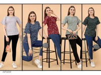 Casual  Printed Tops Western Wear Combo  - multicolored, L