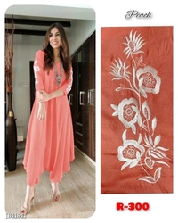 Dhoti jumpsuit with a concealed zip in the front. Embroidery on the sleeves.other name of comfort* - multicolored, Sizes-(34-44)(XS-XXL)plus